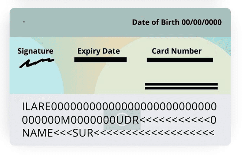 Emirates ID back mock