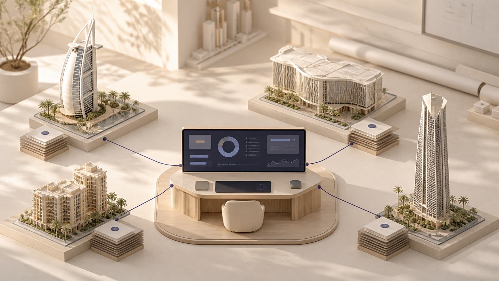 UAE building portfolio connected to a central facility operations workspace