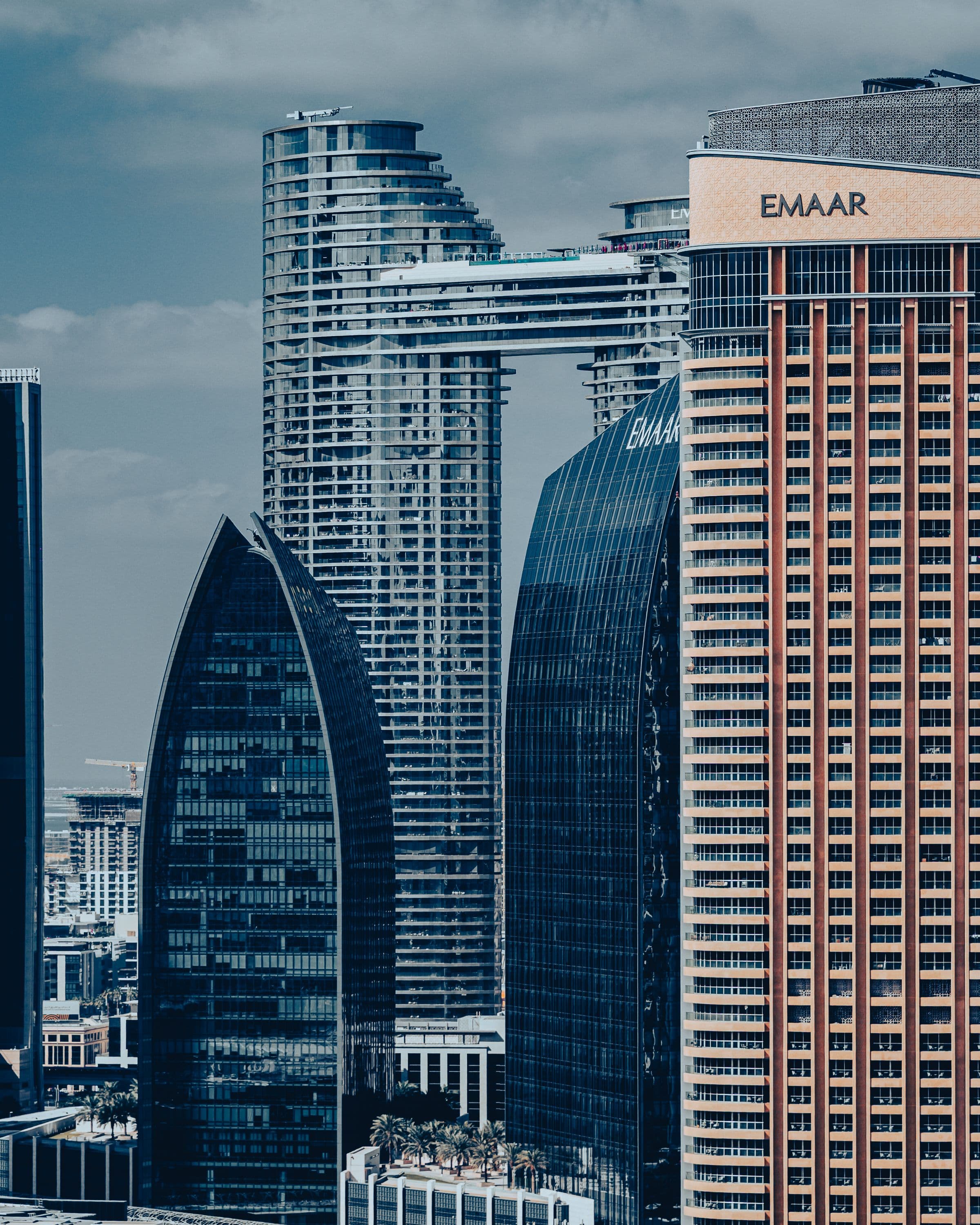 Modern towers forming part of Dubai's built environment