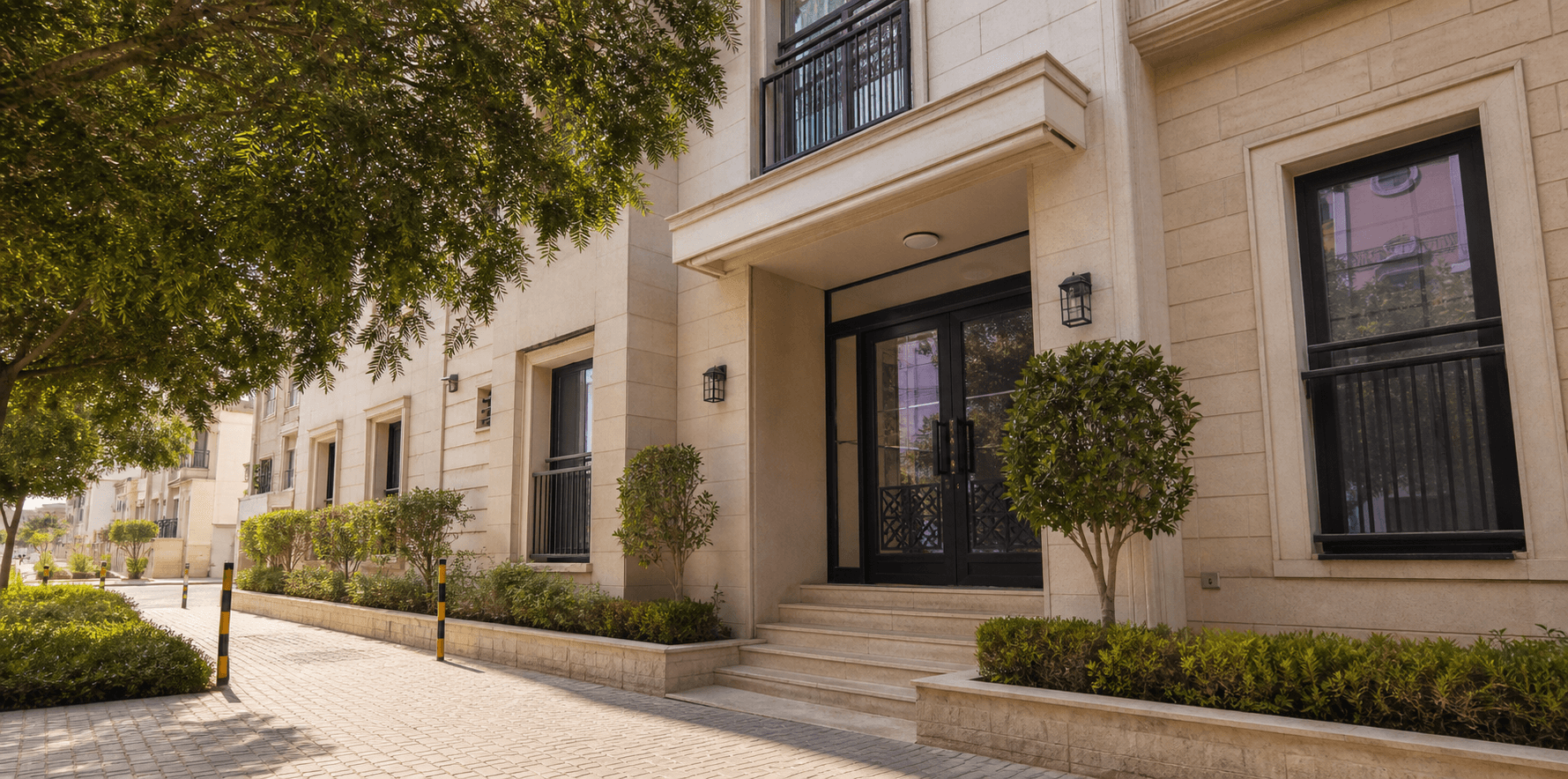 Quiet UAE residential building entrance representing early building feedback